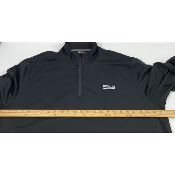 Ralph Lauren Polo Sport Shirt Mens XXL Black Long Sleeve 1/4 Zip Pullover - Picture 7 of 10